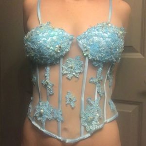 Embroidered corset